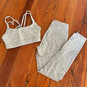 NOBULL Plush Heather Sports Bra and High-rise Legging